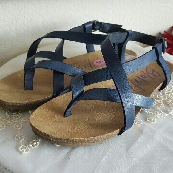 blowfish malibu Shoes - Blowfish blue leathwe sandals